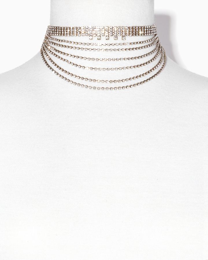 Charming Charlie Isabella Rhinestone Choker