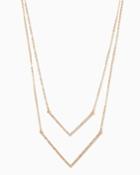 Charming Charlie Double V Necklace
