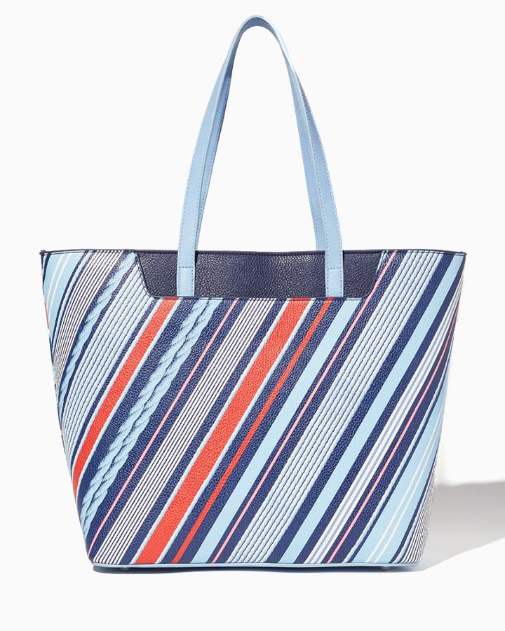 Charming Charlie Sailing Striped Tote Bag