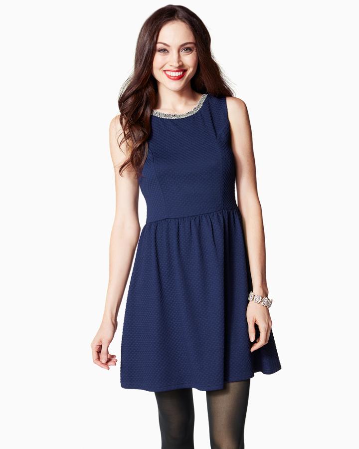 Charming Charlie Dream Pearl Fit And Flare Dress
