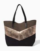 Charming Charlie Picadilly Chevron Tote