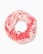 Charming Charlie Foil Leaves Infinity Scarf