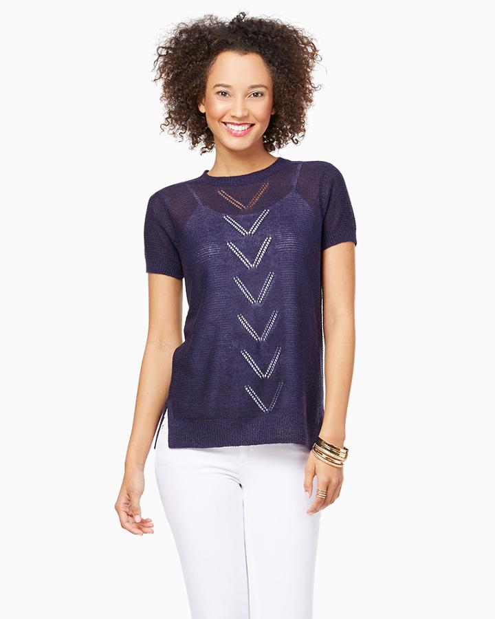 Charming Charlie Rosabelle Eyelet Top