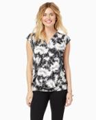 Charming Charlie Tropical Wrap Front Top