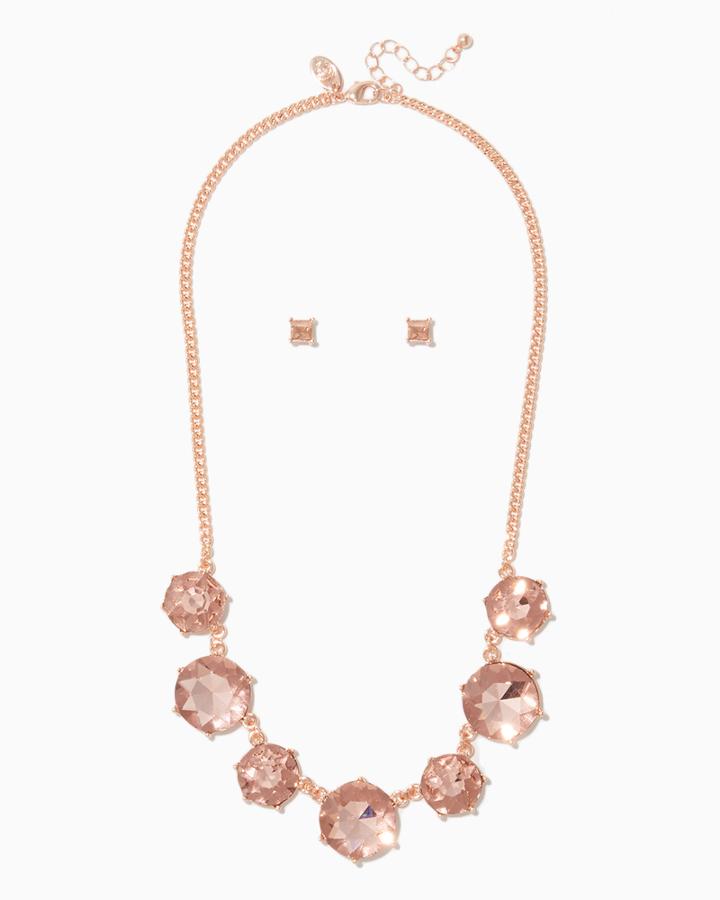 Charming Charlie Gumdrop Gem Necklace Set