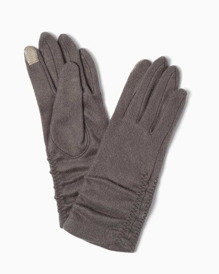 Charming Charlie Text Tab Ruched Gloves