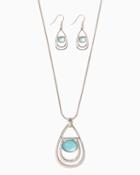 Charming Charlie Bijou Teardrop Necklace Set