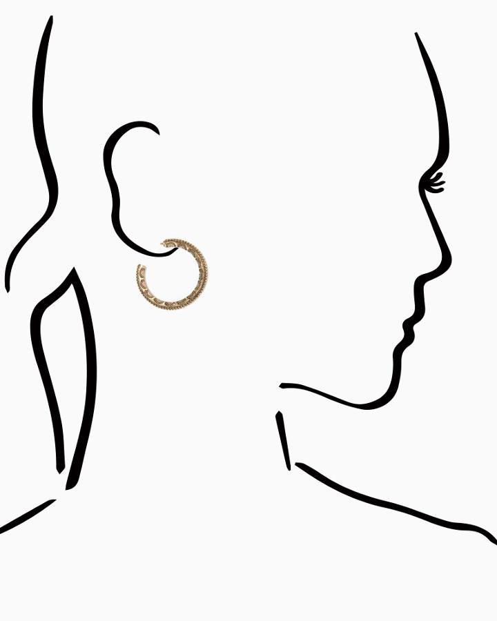 Charming Charlie Scalloped Burnish Hoops
