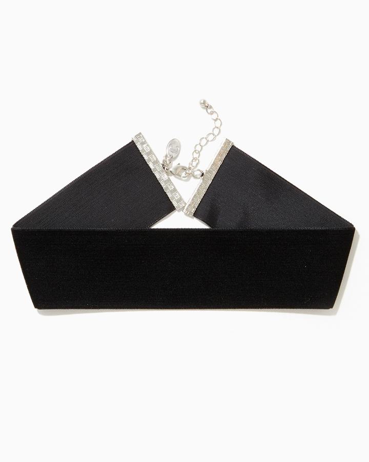 Charming Charlie Wide Velvet Choker Necklace