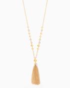 Charming Charlie Reina Pearl Tassel Necklace