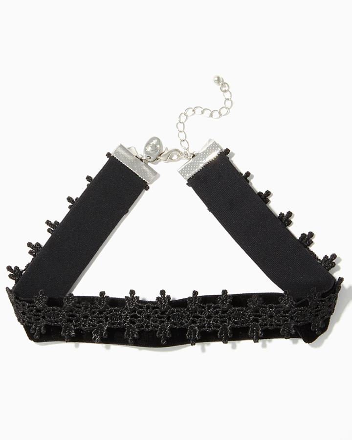 Charming Charlie Velvet Lace Choker Necklace
