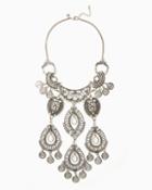 Charming Charlie Dangling Coins Statement Necklace