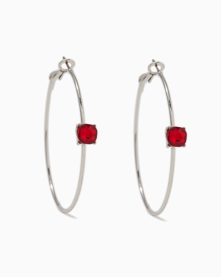 Charming Charlie Solitaire Rhinestone Hoops
