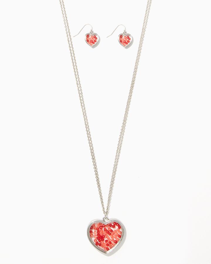 Charming Charlie Love Story Necklace Set