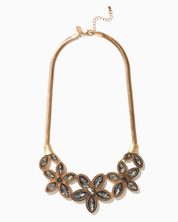 Charming Charlie Prima Floral Statement Necklace