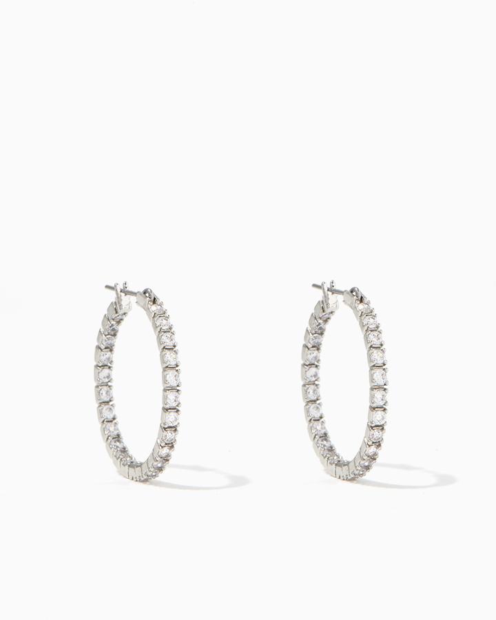 Charming Charlie Inside Out Cz Hoops