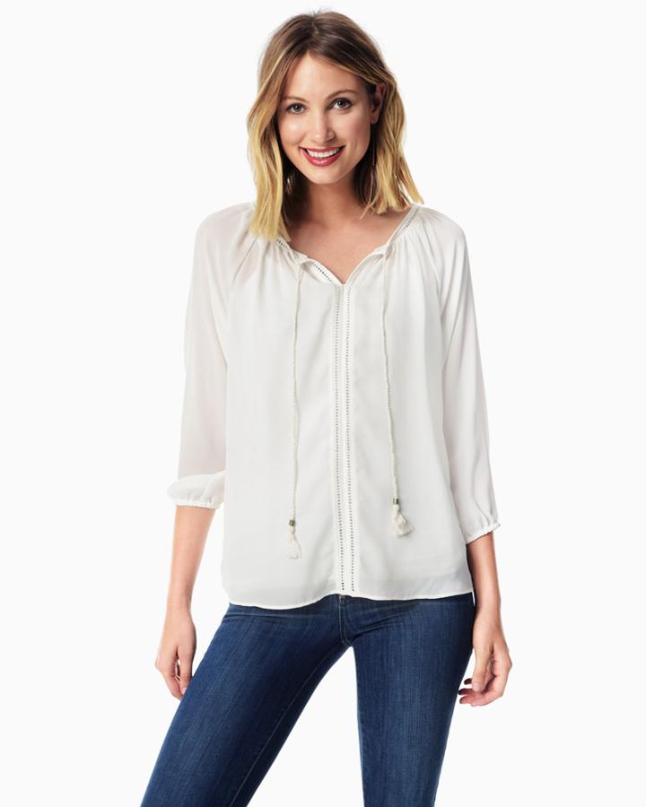 Charming Charlie Flowy Cutout Crepe Tunic