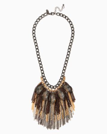 Charming Charlie Empressa Chain Fringe Necklace