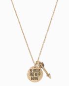 Charming Charlie Be Brave Pendant Necklace