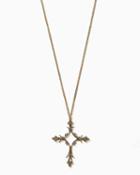Charming Charlie Antiqued Cross Pendant Necklace