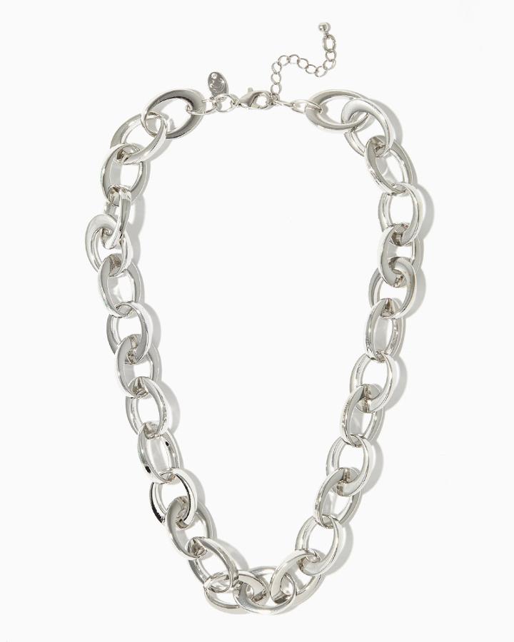 Charming Charlie Metal Links Statement Necklace