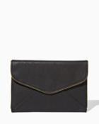 Charming Charlie Zipper Trim Envelope Clutch