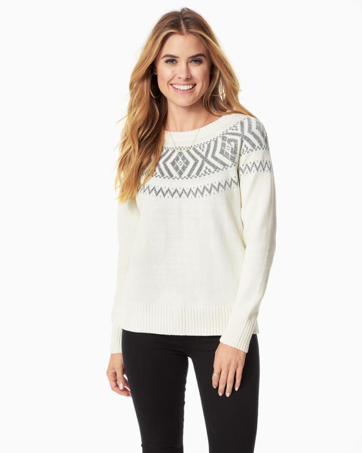Charming Charlie Fair Isle Flair Sweater