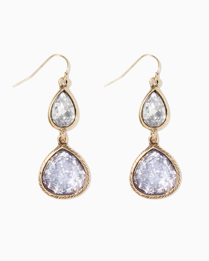 Charming Charlie Lara Twist Bezel Earrings