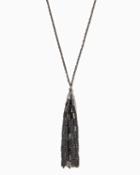Charming Charlie Chain Metal Tassel Pendant Necklace