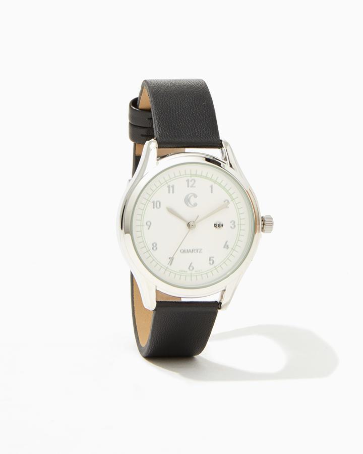 Charming Charlie Dash Leather Band Watch