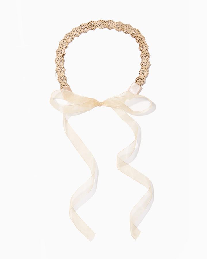 Charming Charlie Floral Laser Cut Hair Wrap