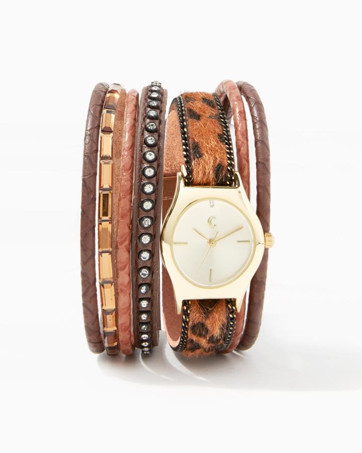 Charming Charlie Animal Chic Watch & Bangle Set