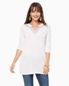Charming Charlie Beaded Embroidery Top