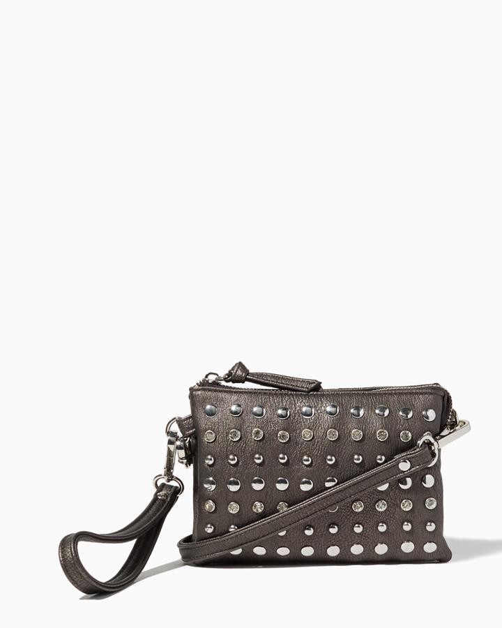 Charming Charlie Studded Crossbody Wristlet
