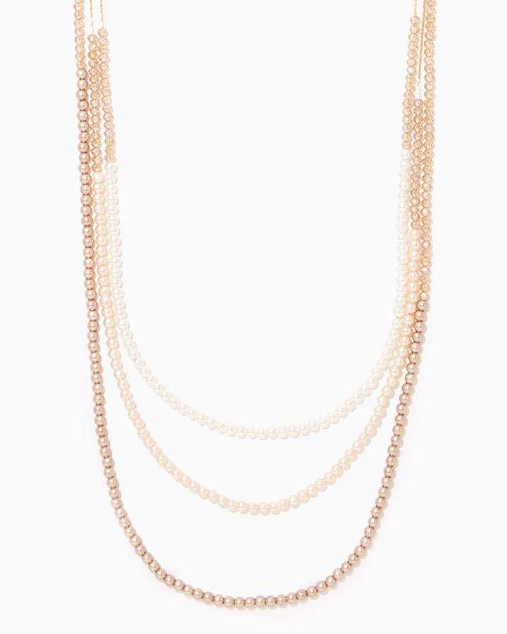 Charming Charlie Triple Tones Layered Necklace