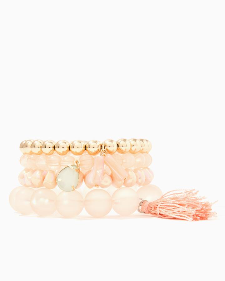 Charming Charlie Life Is So Rosy Beaded Stretch Bracelet