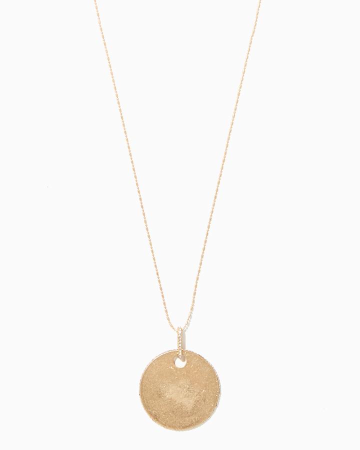 Charming Charlie Decked Disc Pendant Necklace