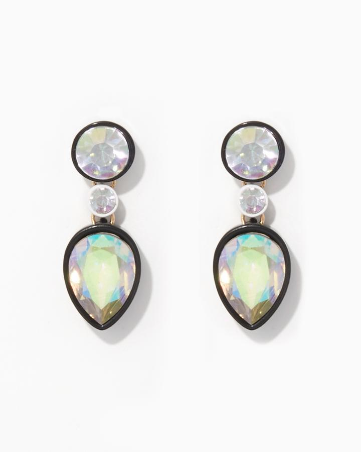 Charming Charlie Painted Pear Drop Earrings