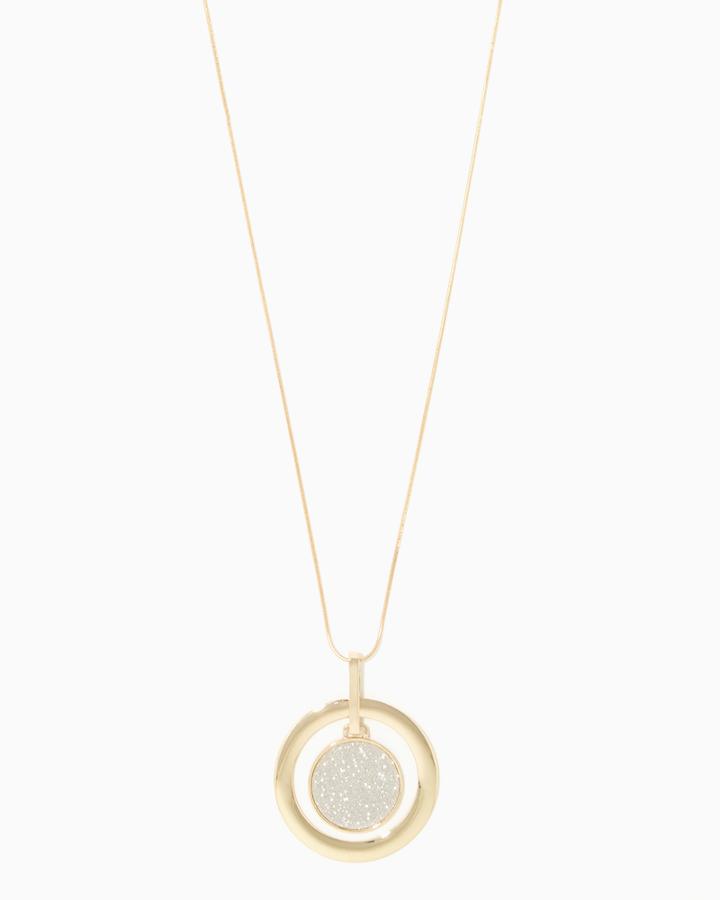 Charming Charlie Stardusted Medallion Pendant Necklace