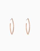 Charming Charlie Pave Half Hoop Earrings