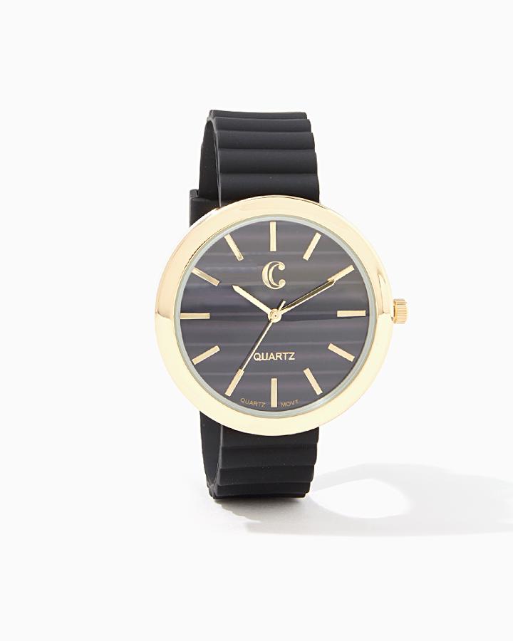Charming Charlie Ridge Silicone Strap Watch