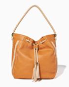 Charming Charlie Braided Stitch Bucket Bag