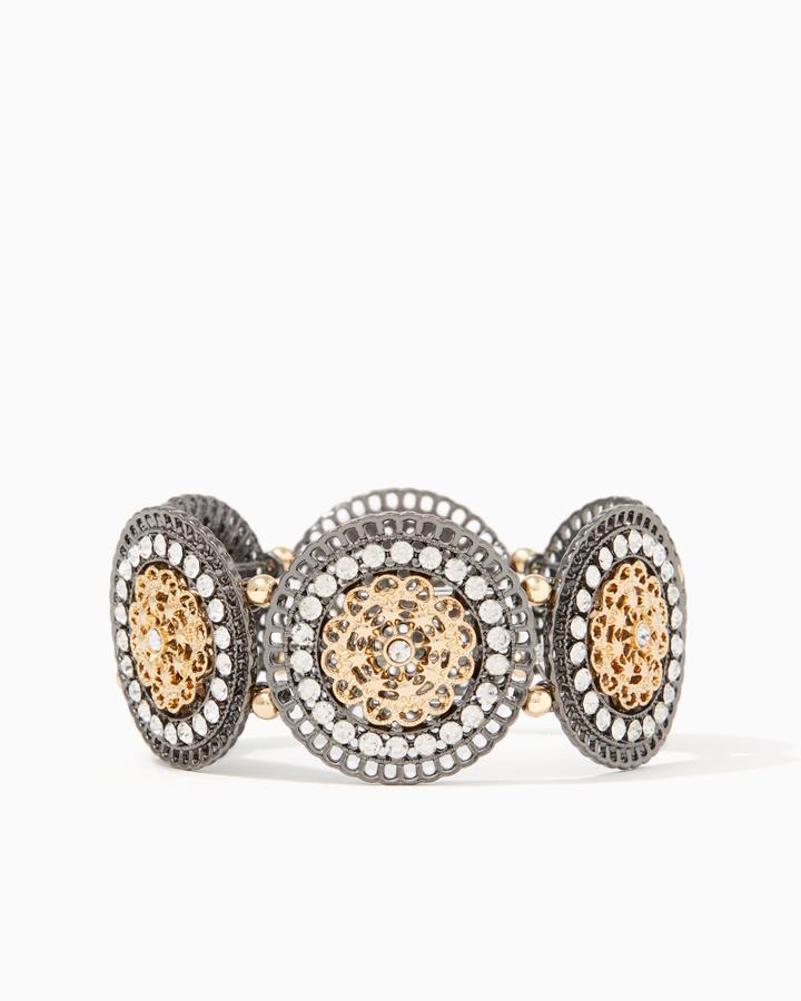 Charming Charlie Mixed Metal Medallion Bracelet