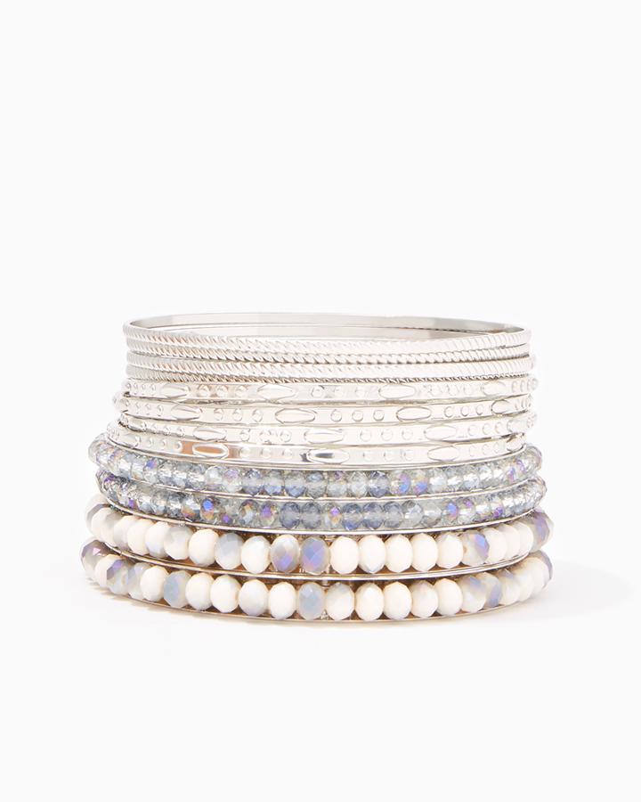 Charming Charlie Luminous Beads Bangle Set