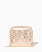 Charming Charlie Faux Python Square Wallet