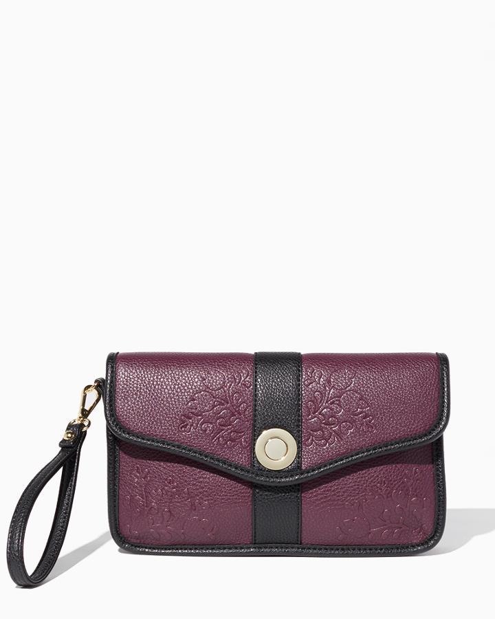 Charming Charlie Gardenia Embossed Clutch