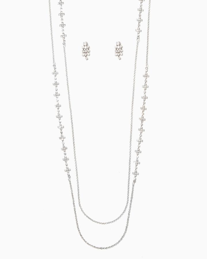 Charming Charlie Delicate Cross Necklace Set