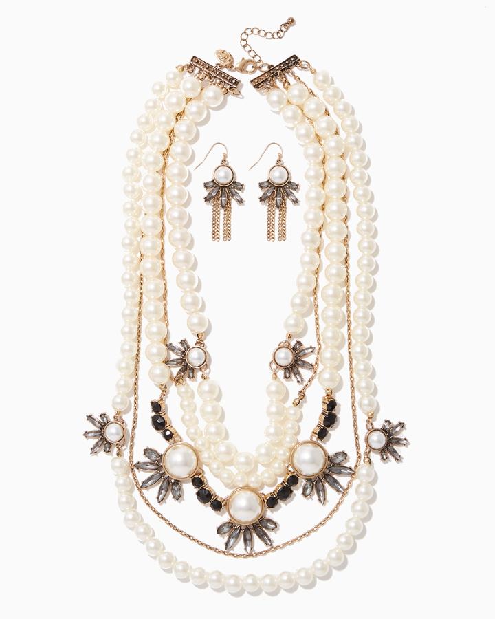 Charming Charlie Opulent Pearl Necklace