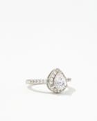 Charming Charlie Pear Stone Promise Ring