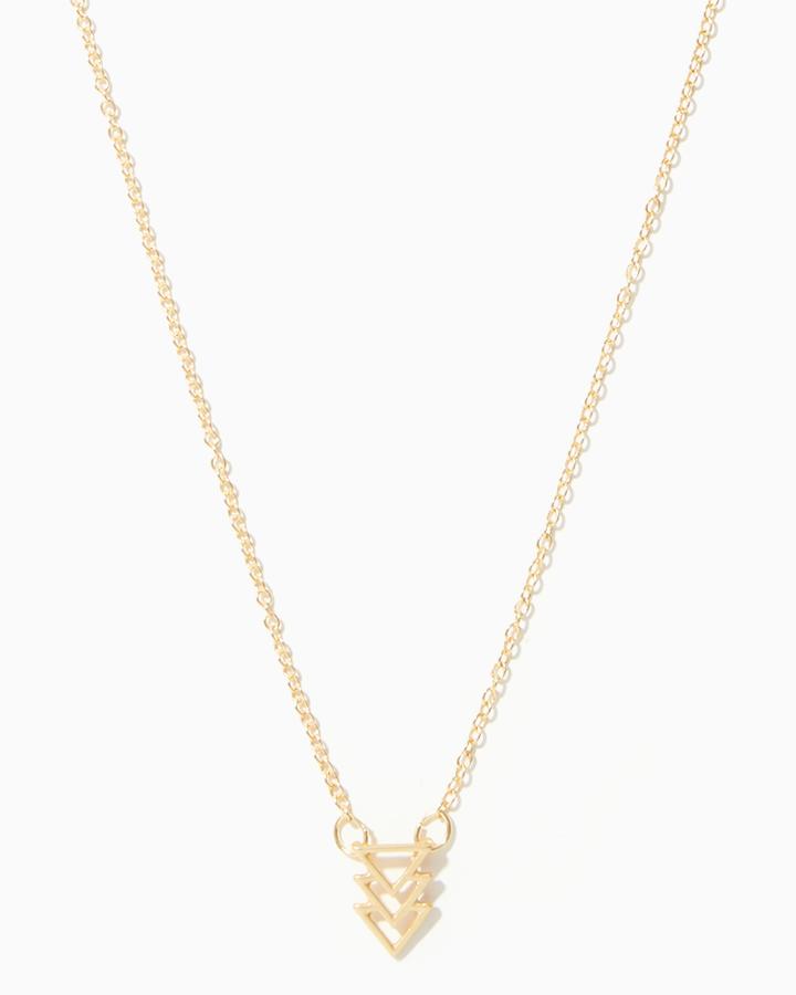 Charming Charlie Triple Pyramid Pendant Necklace